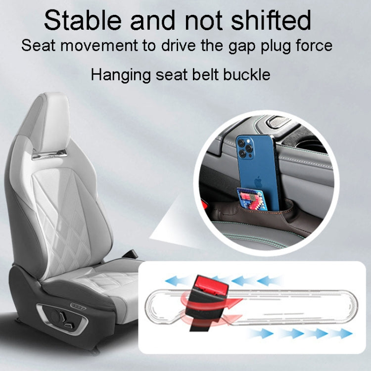 1pair Car Seat Storage Organizer Seat Anti Leakage Seam Fillers(Black) - Seat Accessories by PMC TechLife | Online Shopping South Africa | PMC TechLife | Buy Now Pay Later Mobicred