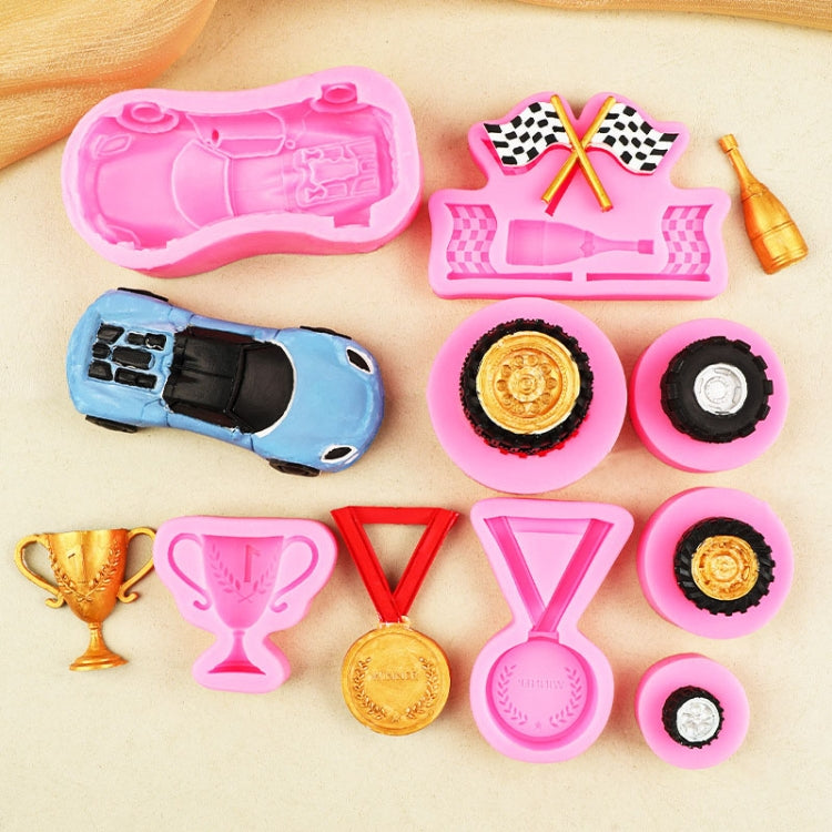 Sports Car Trophy Medal Tire Silicone Mold Glue Plaster Candle Baking Decorative Mold, Specification: 15-235 - free shipping - PMc TechLife - Order now!