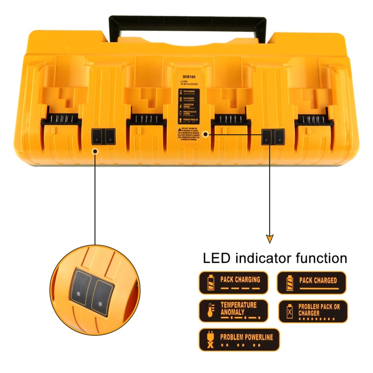 DCB104 Portable Fast Charger 12V-20V Electric Tool Lithium Battery Charger, For Dewalt DCB127 / DCB200 / DCB205 / DCB206, Plug: EU - free shipping - PMc TechLife - Order now!