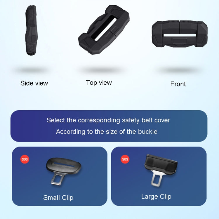 Small Car Seatbelt Buckle Protective Cover Anti Scratch Silicone Protector For Safety Belt Plugs(Black) - Seat Belts & Padding by PMC TechLife | Online Shopping South Africa | PMC TechLife | Buy Now Pay Later Mobicred