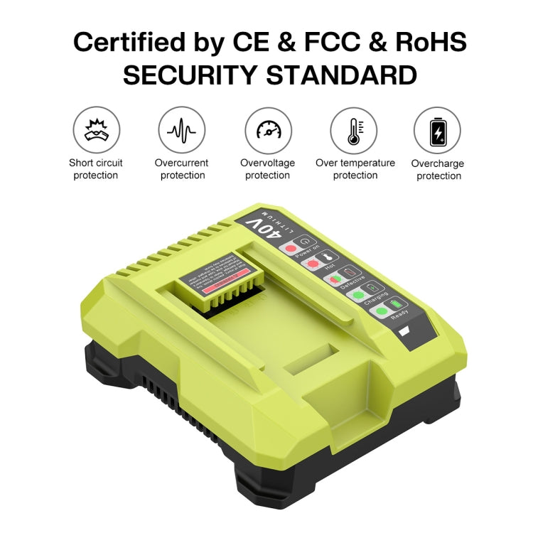 36-40V Tool Cutting Machine Battery Charger, For RYOBI PO401 / PO403 / PO400, Plug: EU - Lawn Mower, Saws & Accessories by PMc TechLife | Online Shopping South Africa | PMc TechLife | Buy Now Pay Later Mobicred