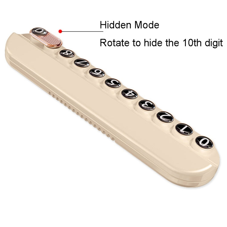 Car Temporary Parking Plate With Aroma Diffuser Moving Car Phone Number Plate Box Packing(Beige) - free shipping - PMC TechLife - Order now!