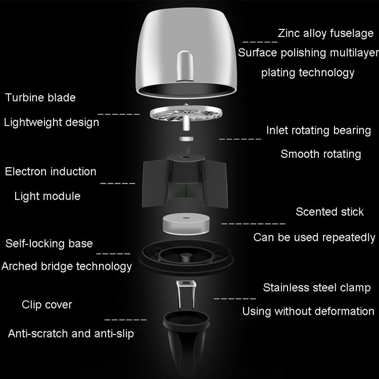 Car Fragrance Super Engine Car Air Conditioning Aroma Diffuser Outlet Ornament, Model: Bright Silver Red Light - free shipping - PMC TechLife - Order now!