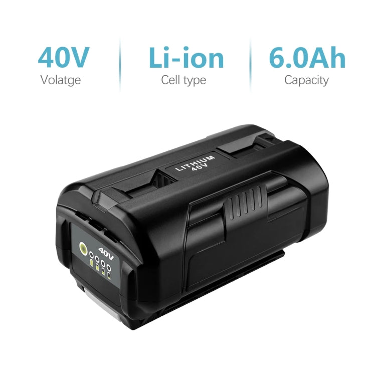 6000mAh For Ryobi OP4026A / OP4050 40V Lawn Mowers Lithium-ion Battery - Lawn Mower, Saws & Accessories by PMc TechLife | Online Shopping South Africa | PMc TechLife | Buy Now Pay Later Mobicred