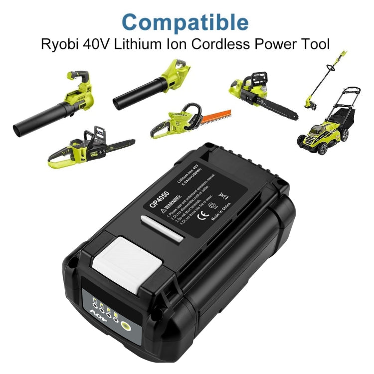 6000mAh For Ryobi OP4026A / OP4050 40V Lawn Mowers Lithium-ion Battery - Lawn Mower, Saws & Accessories by PMc TechLife | Online Shopping South Africa | PMc TechLife | Buy Now Pay Later Mobicred