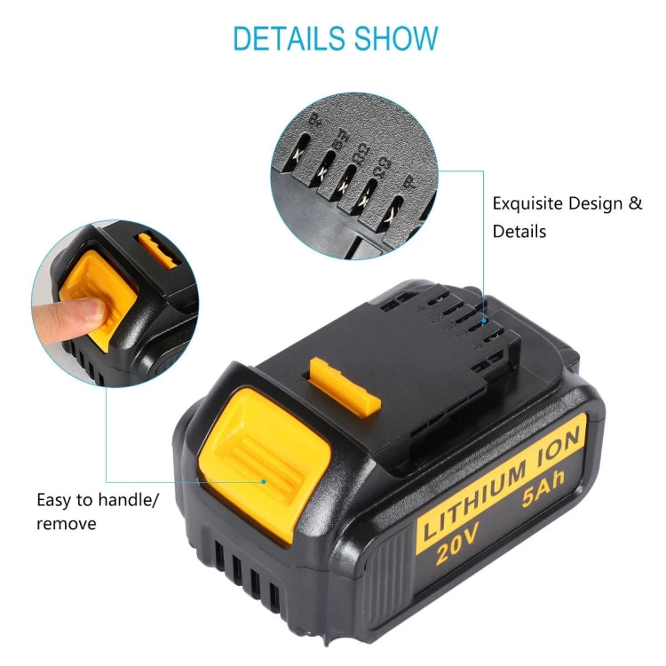 6000mAh For Dewalt DCB180 / DCB181 / DCB200 20V Electrical Tools Spare Battery - Electric Saws & Accessories by PMc TechLife | Online Shopping South Africa | PMc TechLife | Buy Now Pay Later Mobicred