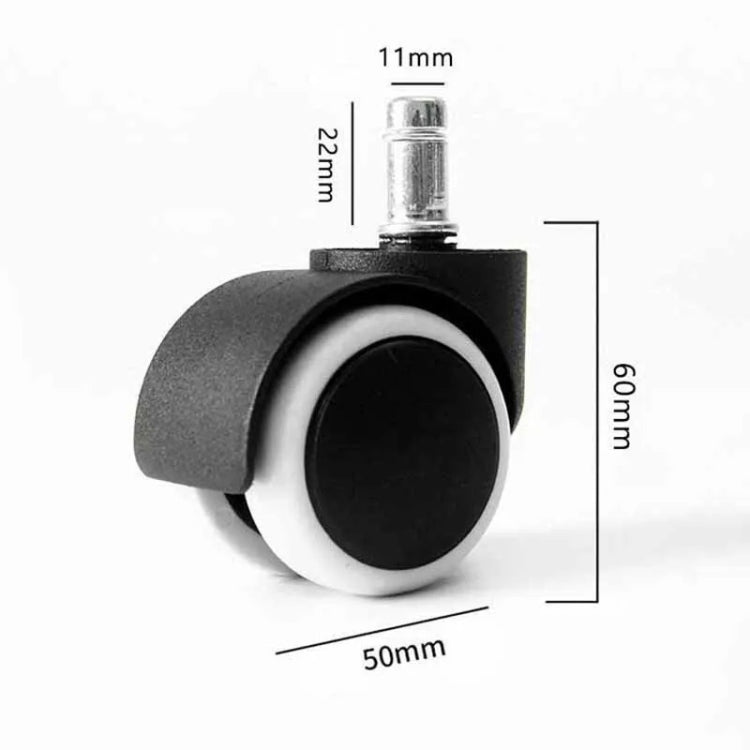 2 Inch 11 x 22mm Plunger Swivel Casters Chair Replacement Wheels(White) - Furniture Accessories by PMC TechLife | Online Shopping South Africa | PMC TechLife