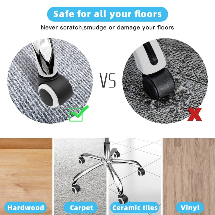 2 Inch 11 x 22mm Plunger Swivel Casters Chair Replacement Wheels(White) - Furniture Accessories by PMC TechLife | Online Shopping South Africa | PMC TechLife