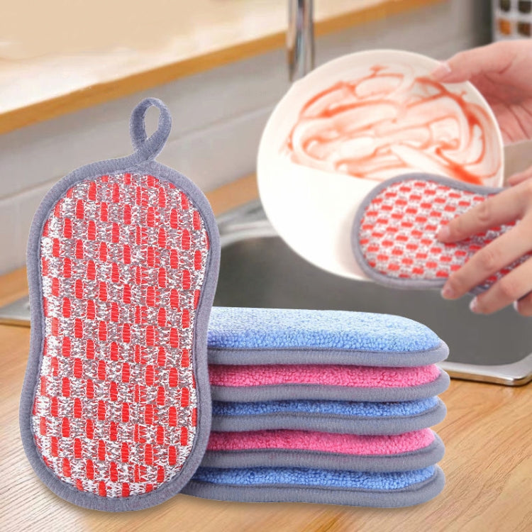 5pcs Double-sided Absorbent Kitchen Dishwashing Sponge Multifunctional Cleaning Rag, Style: Gray - Cleaning Tools by PMC TechLife | Online Shopping South Africa | PMC TechLife | Buy Now Pay Later Mobicred