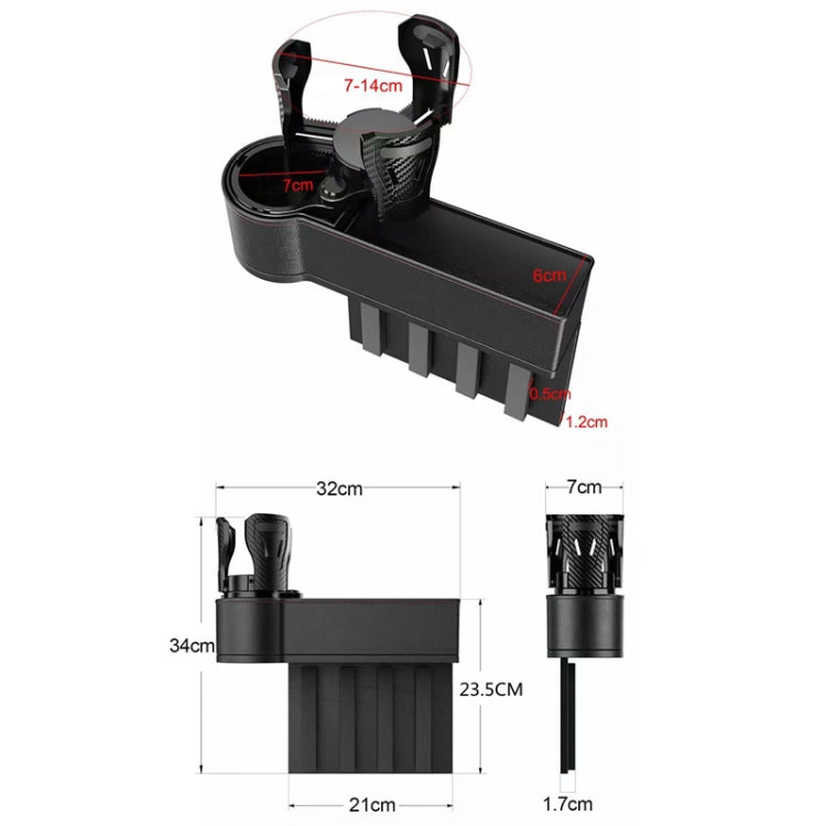 Car Seat Gap Storage Box Car Water Cup Holder Ashtray, Color: Right Carbon Fiber - Stowing Tidying by PMC TechLife | Online Shopping South Africa | PMC TechLife | Buy Now Pay Later Mobicred
