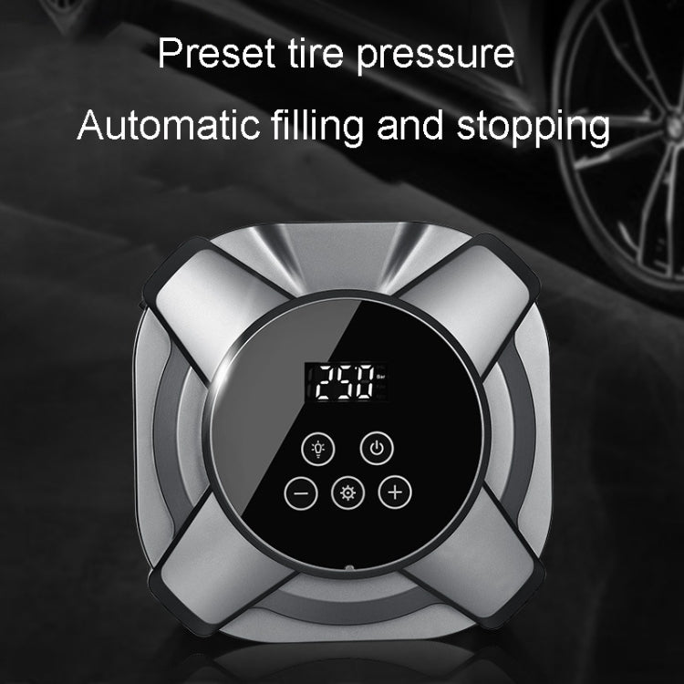22 Cylinders Car Intelligent Digital Display Inflator Pump Portable Car Tire Pneumatic Engine(Silver) - Inflatable Pump by PMC TechLife | Online Shopping South Africa | PMC TechLife