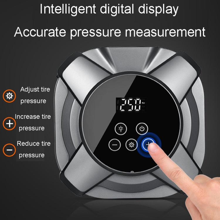22 Cylinders Car Intelligent Digital Display Inflator Pump Portable Car Tire Pneumatic Engine(Silver) - Inflatable Pump by PMC TechLife | Online Shopping South Africa | PMC TechLife