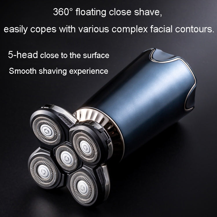 Men Multifunctional Electrical Shaver Rechargeable 5-Blade Shaving Razor(Black) - Electric Shavers by PMC TechLife | Online Shopping South Africa | PMC TechLife | Buy Now Pay Later Mobicred