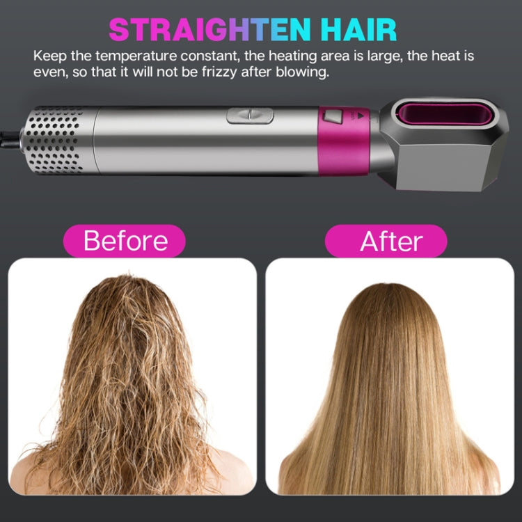 5 In 1 Hot Air Comb Automatic Curling Iron Square Model Hair Styling Comb Curling And Straightening, Plug: UK Plug - free shipping - PMC TechLife - Order now!