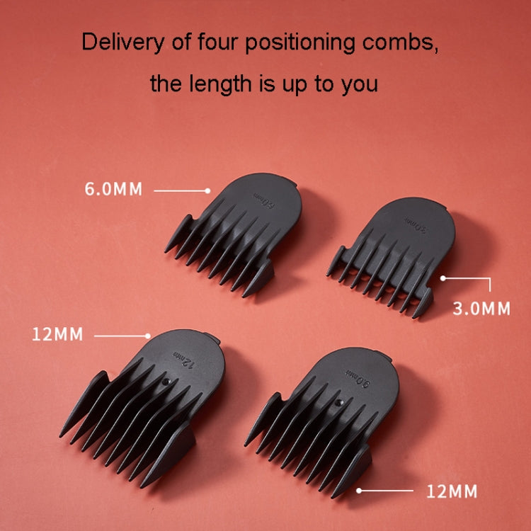 Rechargeable Home Hairdresser Electrical Hair Clippers Hair Shaving Device(Gradient Red) - Electric Shavers by PMC TechLife | Online Shopping South Africa | PMC TechLife | Buy Now Pay Later Mobicred