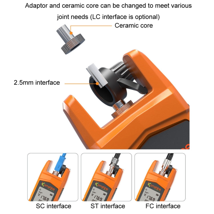 Komshine High Precision Optical Power Meter Mini Fiber Optic Light Attenuation Tester With LED, Specification: A-L/-70dBM to +6DBM - free shipping - PMC Jewellery - Order now!