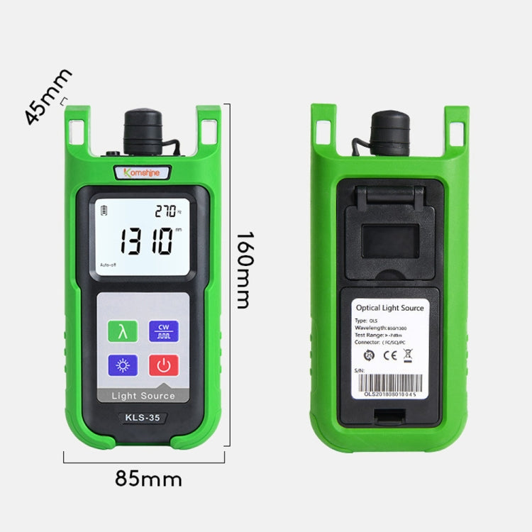 Komshine Handheld Laser Light Source Fiber Tester with LED Backlight, Model: KLS-35-PON - free shipping - PMC TechLife - Order now!