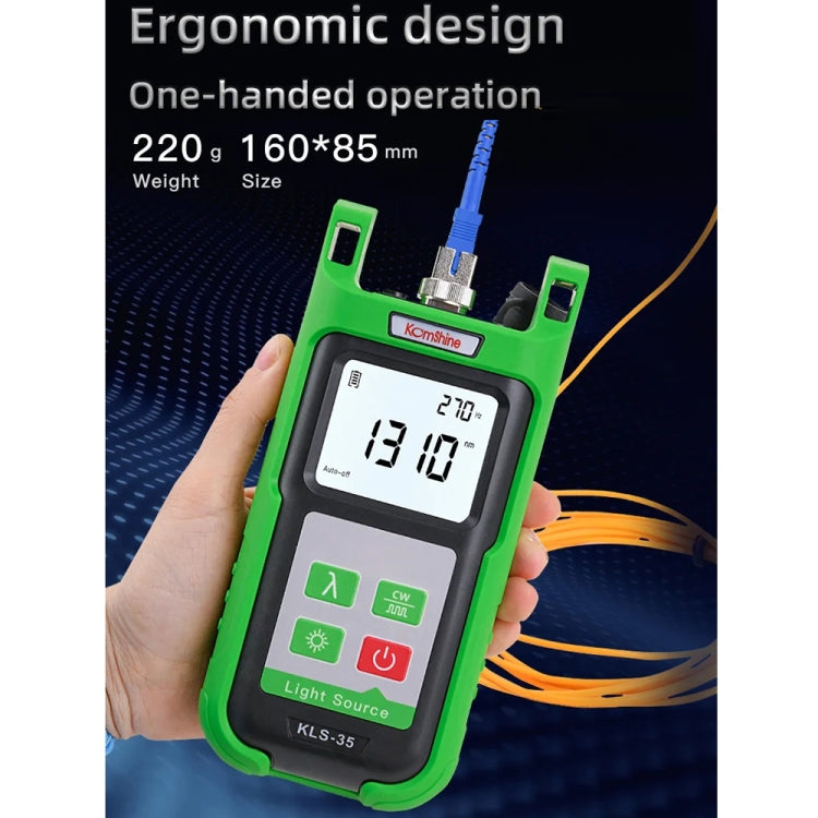 Komshine Handheld Laser Light Source Fiber Tester with LED Backlight, Model: KLS-35-PON - free shipping - PMC TechLife - Order now!