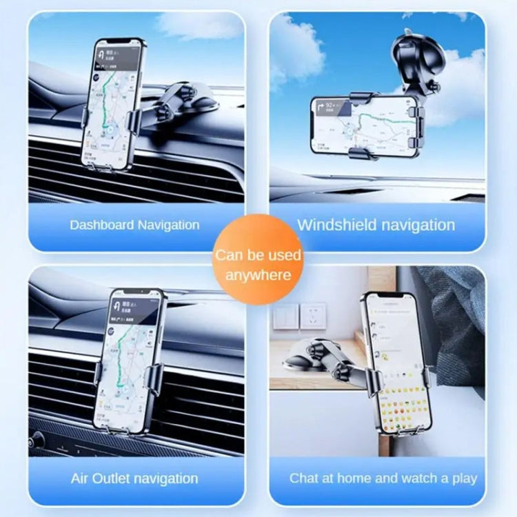 SHUNWEI SD-1132B Car Phone Suction Cup + Air Vent Holder Gravity Sensing Support Bracket(Gray) - Car Holders by SHUNWEI | Online Shopping South Africa | PMC TechLife | Buy Now Pay Later Mobicred
