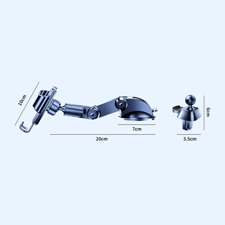 SHUNWEI SD-1132B Car Phone Suction Cup + Air Vent Holder Gravity Sensing Support Bracket(Gray) - Car Holders by SHUNWEI | Online Shopping South Africa | PMC TechLife | Buy Now Pay Later Mobicred