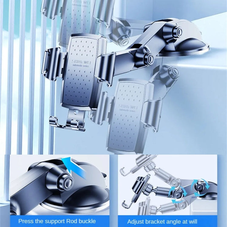 SHUNWEI SD-1132B Car Phone Suction Cup + Air Vent Holder Gravity Sensing Support Bracket(Gray) - Car Holders by SHUNWEI | Online Shopping South Africa | PMC TechLife | Buy Now Pay Later Mobicred