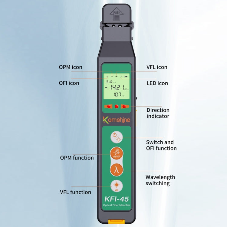 Komshine Optical Fiber Signal Direction Identification Instrument, Model: KFI-45-G - Fiber Optic Test Pen by Komshine | Online Shopping South Africa | PMC TechLife | Buy Now Pay Later Mobicred