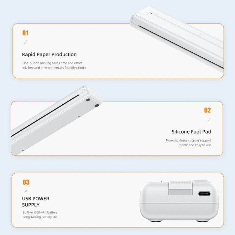 Small A4 Home Office Portable Inkless Printing Thermal Paper, Model: 200pcs Thermal Paper - Receipt Printers by PMC TechLife | Online Shopping South Africa | PMC TechLife | Buy Now Pay Later Mobicred