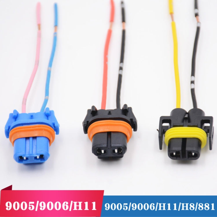 1pair For 9006 Car Headlight Socket Light Holder Plug With Cable - free shipping - PMC TechLife - Order now!