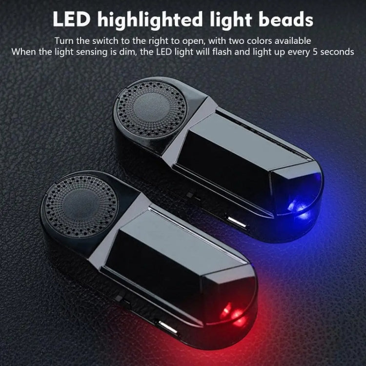 Car Solar Anti-Theft Alarm LED Warning Light With Aromatherapy(Red Light) - Warning Lights by PMC TechLife | Online Shopping South Africa | PMC TechLife