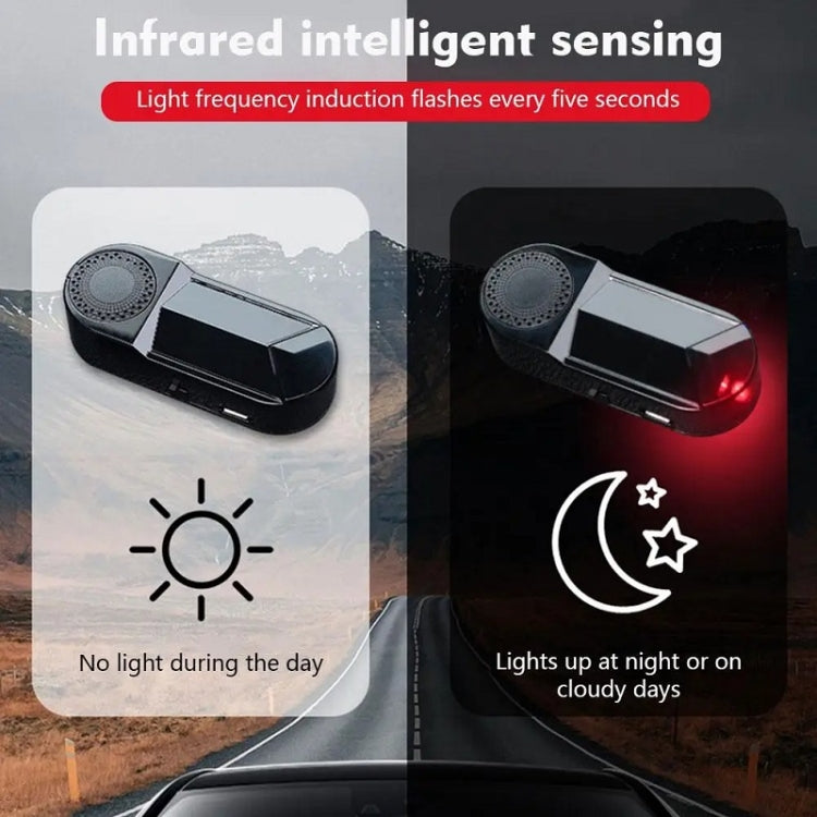 Car Solar Anti-Theft Alarm LED Warning Light With Aromatherapy(Red Light) - Warning Lights by PMC TechLife | Online Shopping South Africa | PMC TechLife