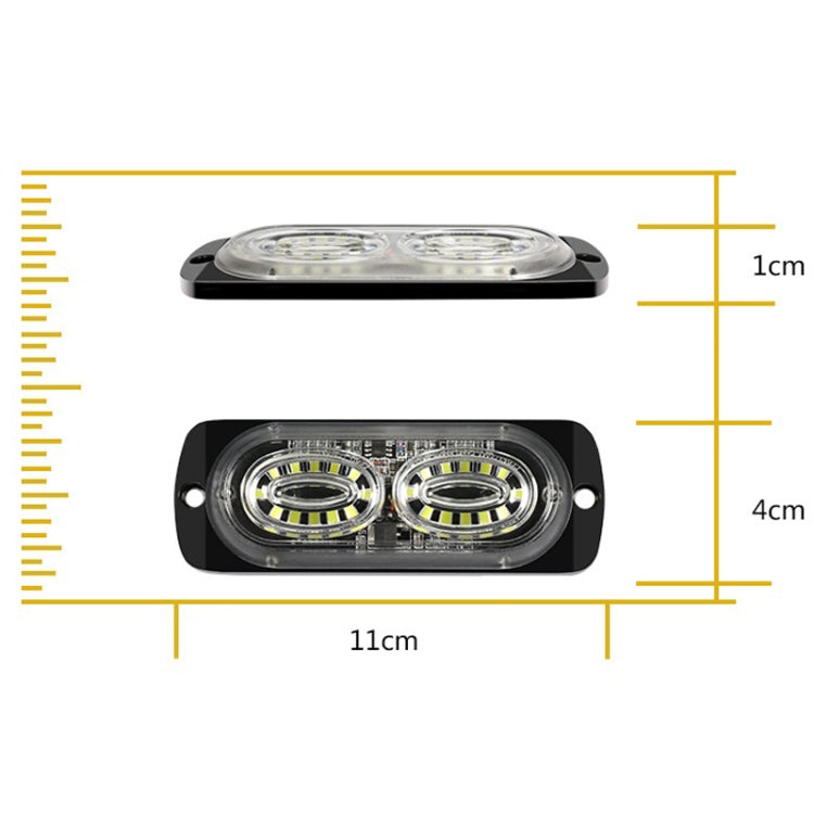 12W Car Side Signal Warning Light 24 LED Strobe Light(Yellow) - Warning Lights by PMC TechLife | Online Shopping South Africa | PMC TechLife | Buy Now Pay Later Mobicred