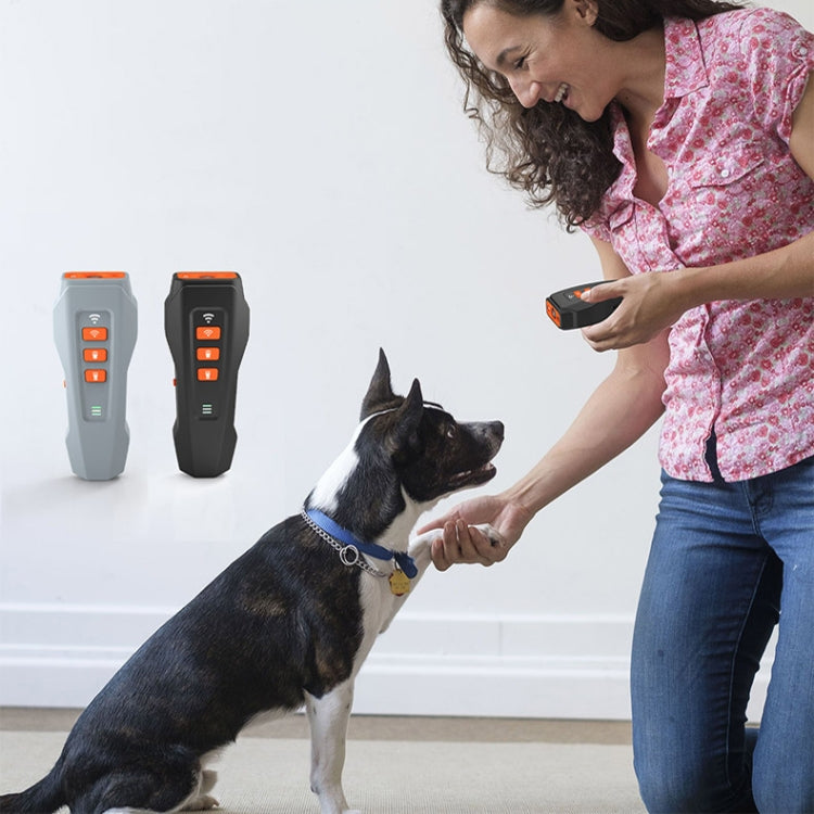 LED Flashing Light Handheld Ultrasonic Bark Arrester Frequency Conversion Dog Training Device(Black+Orange) - free shipping - PMC TechLife - Order now!