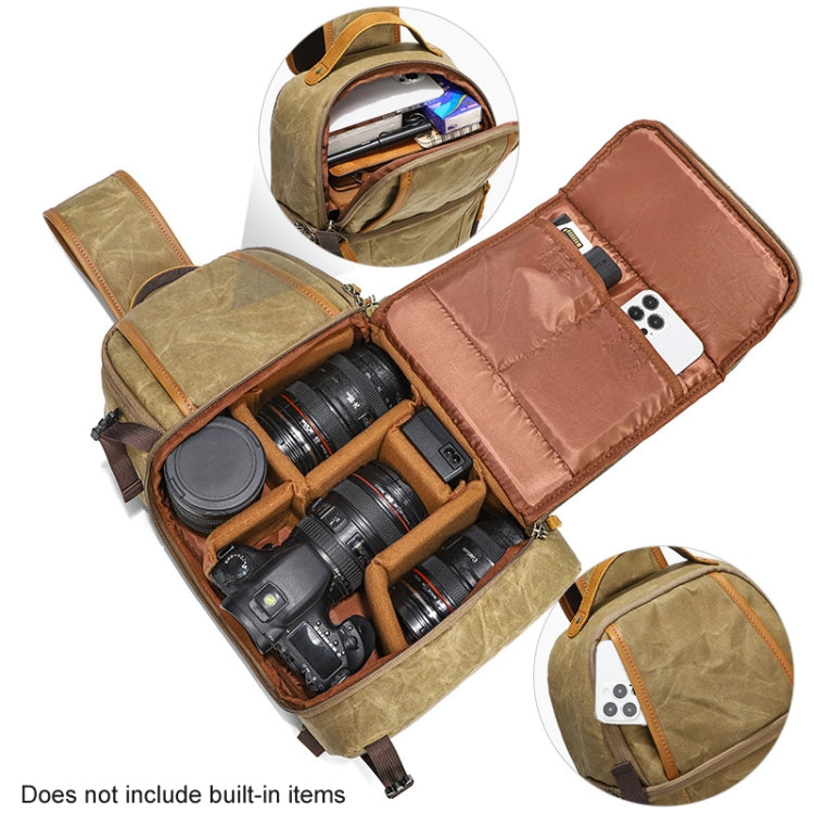 Outdoor Canvas Wear-resistant Waterproof Photography Shoulder Bag(Dark Gray) - free shipping - PMC TechLife - Order now!