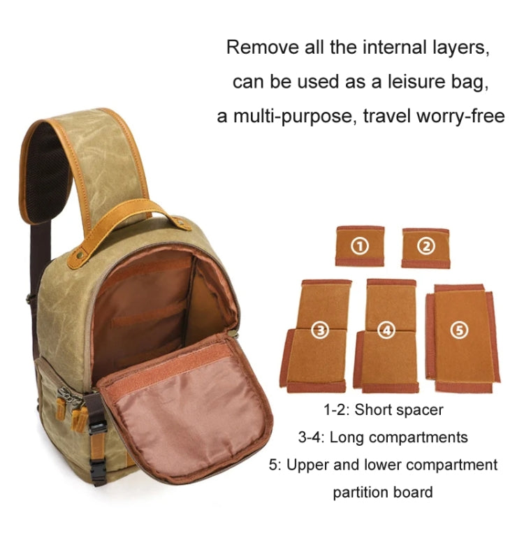 Outdoor Canvas Wear-resistant Waterproof Photography Shoulder Bag(Dark Gray) - free shipping - PMC TechLife - Order now!