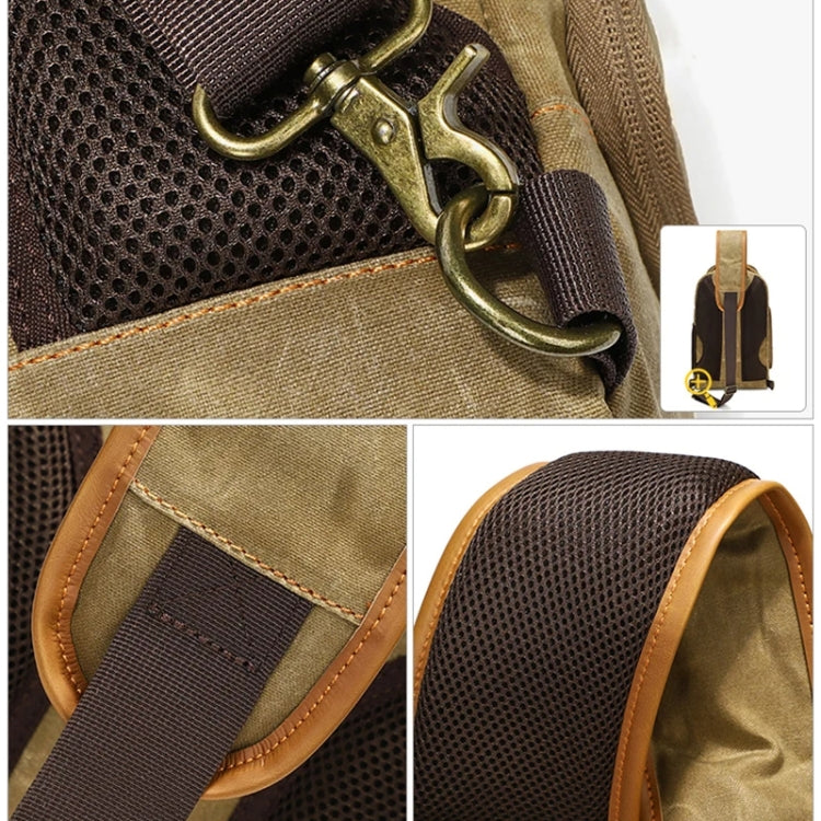 Outdoor Canvas Wear-resistant Waterproof Photography Shoulder Bag(Army Green) - Strap Satchel by PMC TechLife | Online Shopping South Africa | PMC TechLife | Buy Now Pay Later Mobicred