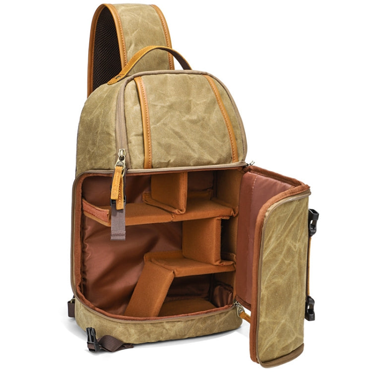 Outdoor Canvas Wear-resistant Waterproof Photography Shoulder Bag(Army Green) - Strap Satchel by PMC TechLife | Online Shopping South Africa | PMC TechLife | Buy Now Pay Later Mobicred