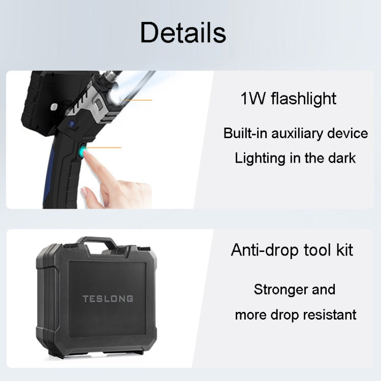 Teslong NTS300 5.5mm-3M  Dual Lens Waterproof 5 Inch HD Industrial Borescope Auto Repair Tools - free shipping - PMC TechLife - Order now!
