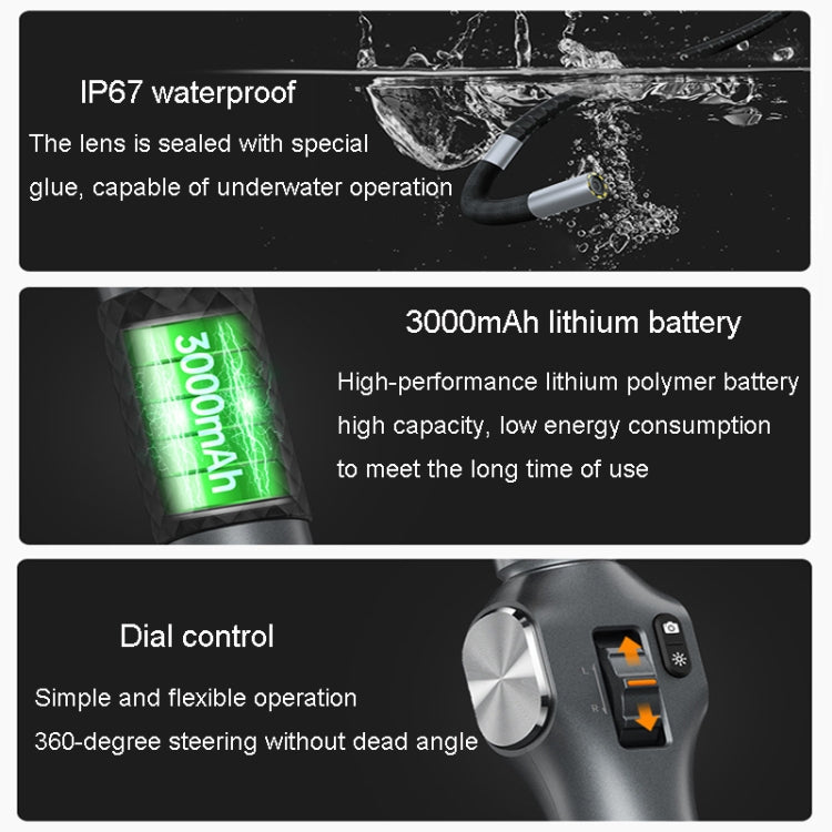 TESLONG TD500 8.5mm Lens HD 5 Inch Large Screen 360 Degree Dual Steering Borescope Industrial Components Overhaul - free shipping - PMC Jewellery - Order now!