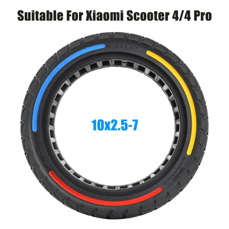 10 x 2.5-7 Inch Colorful Flick Off-Road Honeycomb Tires For Xiaomi Scooter 4 / 4 Pro(Tricolor) - Accessories & Parts by PMc TechLife | Online Shopping South Africa | PMc TechLife | Buy Now Pay Later Mobicred