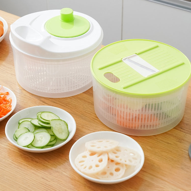 Multifunctional Vegetable Dehydrator Large Capacity Kitchen Drain Basket Household Grater Slicer(Green) - Filters by PMC TechLife | Online Shopping South Africa | PMC TechLife | Buy Now Pay Later Mobicred