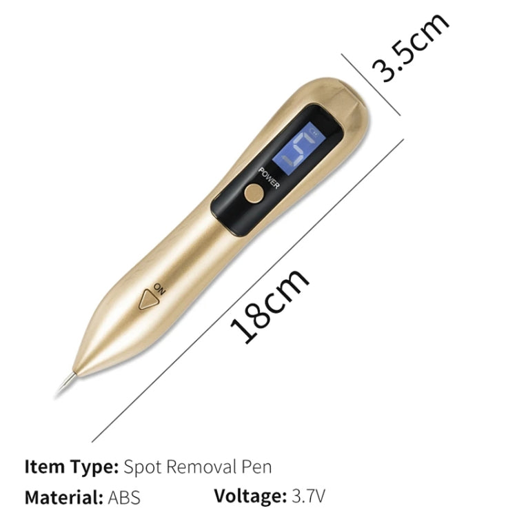 9 Gears Mole Spotting Pen LCD Home Laser Mole Spot Sweeping Beauty Instrument Without Shoot Light(Rose Gold) - free shipping - PMC TechLife - Order now!