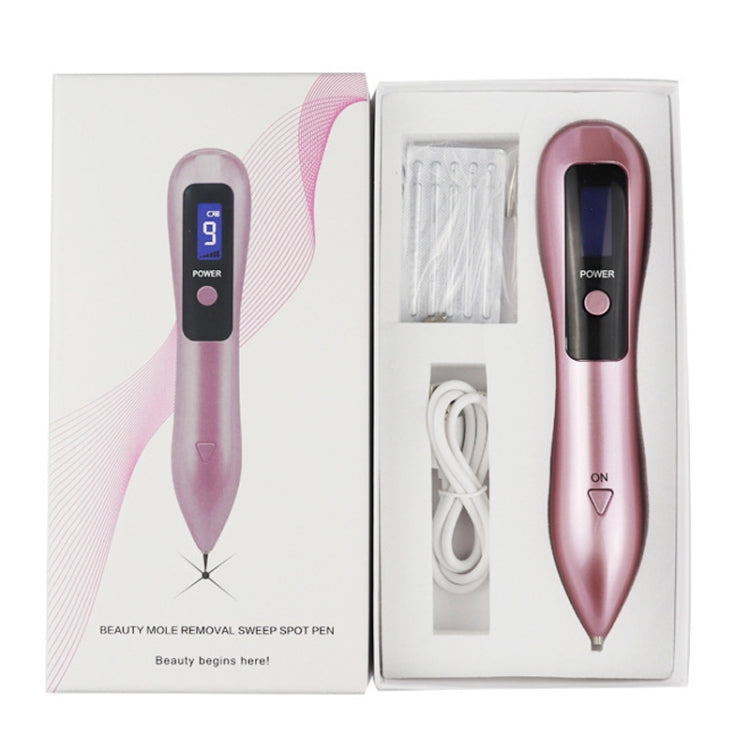 9 Gears Mole Spotting Pen LCD Home Laser Mole Spot Sweeping Beauty Instrument Without Shoot Light(Rose Gold) - free shipping - PMC TechLife - Order now!