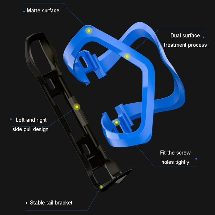 ENLEE R-60 Plastic Bicycle Bottle Cage Road And Mountain Bike Cylinder Holder Cycling Accessories(Black) - Holders by ENLEE | Online Shopping South Africa | PMC TechLife | Buy Now Pay Later Mobicred