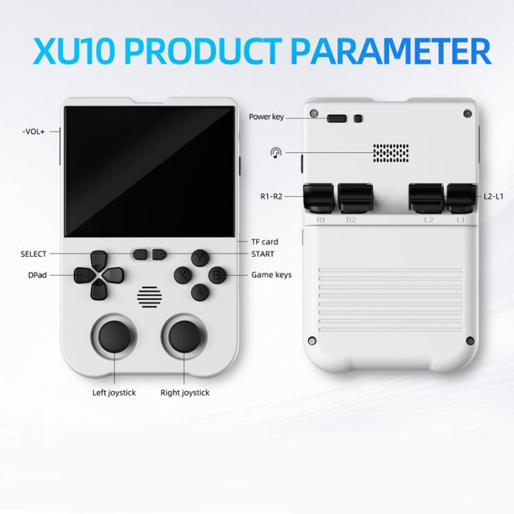 AMPOWN XU10 Handheld Game Console 3.5-Inch IPS Screen Linux System Portable Video Arcade 256G(White) - free shipping - PMC Jewellery - Order now!