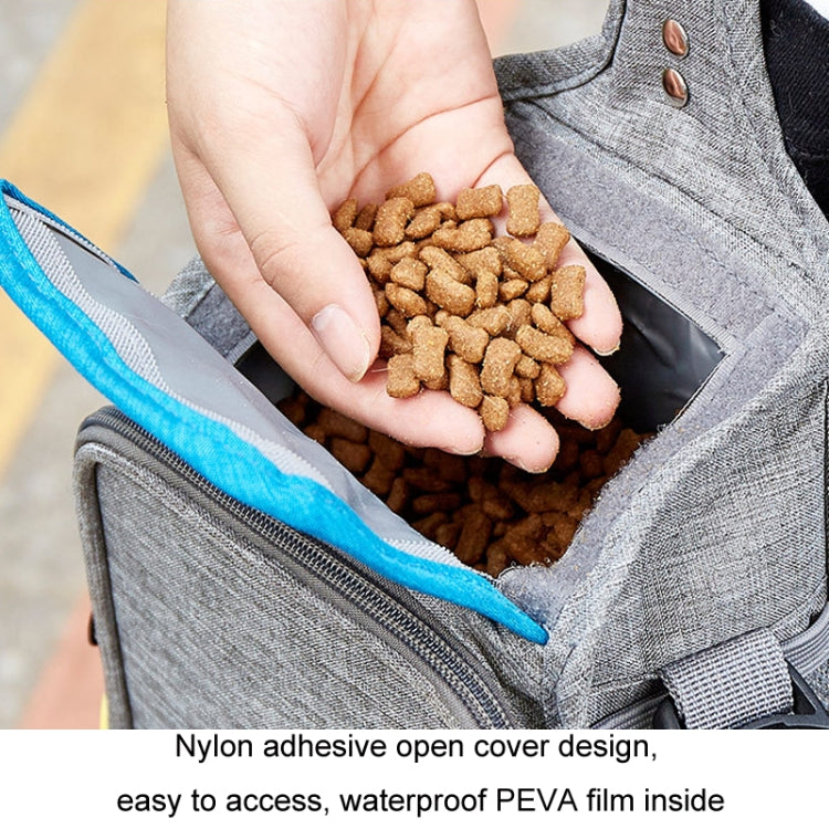 25x17x12cm Portable Pet Training Bag For Outings Dog Pet Snack Waist Bag(Little Dance Dragon Gray+Blue) - free shipping - PMC TechLife - Order now!