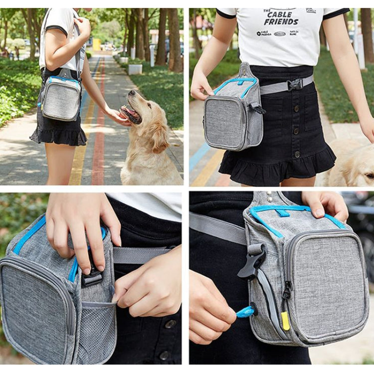 25x17x12cm Portable Pet Training Bag For Outings Dog Pet Snack Waist Bag(Light Gray) - Pet Bags by PMC TechLife | Online Shopping South Africa | PMC TechLife | Buy Now Pay Later Mobicred