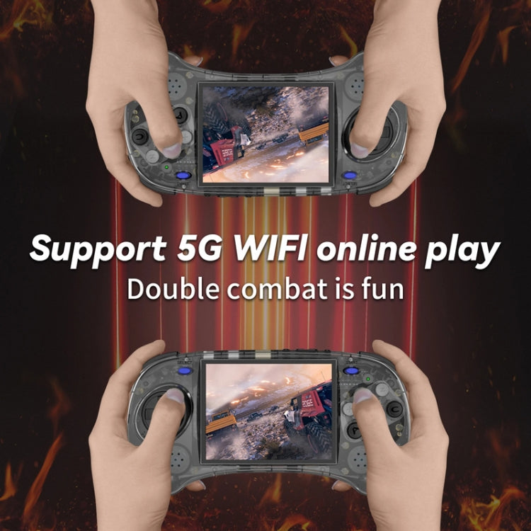 ANBERNIC RG ARC-S Handheld Game Console 4-Inch IPS Screen Linux System Portable Video Arcade 128G(Transparent Black) - free shipping - PMC Jewellery - Order now!