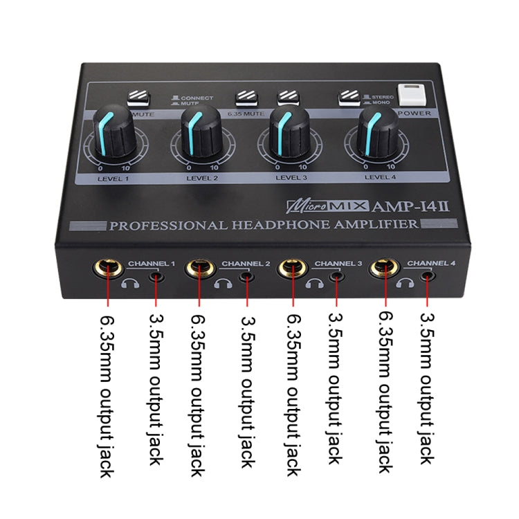 Mini HIFI 8-channel Monitoring Portable Headphone Amplifier Distributor(US Plug) -  by PMC TechLife | Online Shopping South Africa | PMC TechLife | Buy Now Pay Later Mobicred