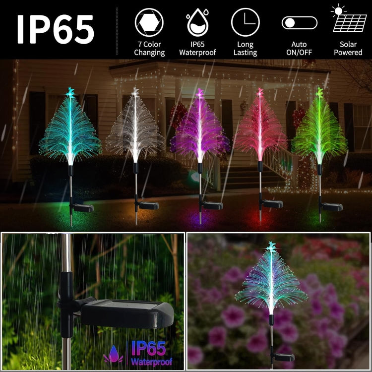 Star Moon Transparent Christmas Tree Solar Light Outdoor Atmosphere Lighting Outdoor Waterproof Glowing Festival Decorative Lamp - Holiday Lights by PMC TechLife | Online Shopping South Africa | PMC TechLife