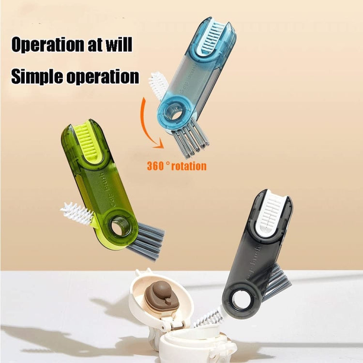 3 In 1 U shaped Cup Lid Cleaning Brush Water Bottle Cover Groove Cleaner(Blue) - Cleaning Tools by PMC TechLife | Online Shopping South Africa | PMC TechLife | Buy Now Pay Later Mobicred